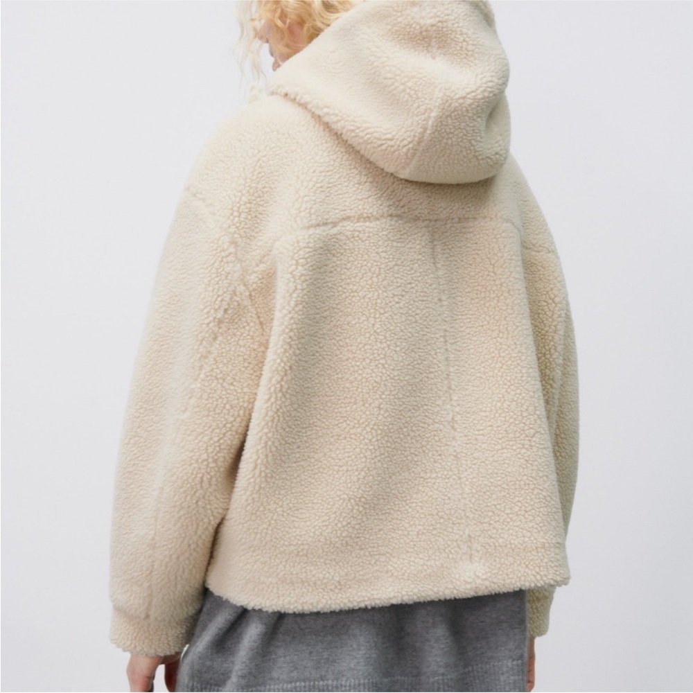 Brand new zara Cream Teddy Jacket - Picture 5 of 9